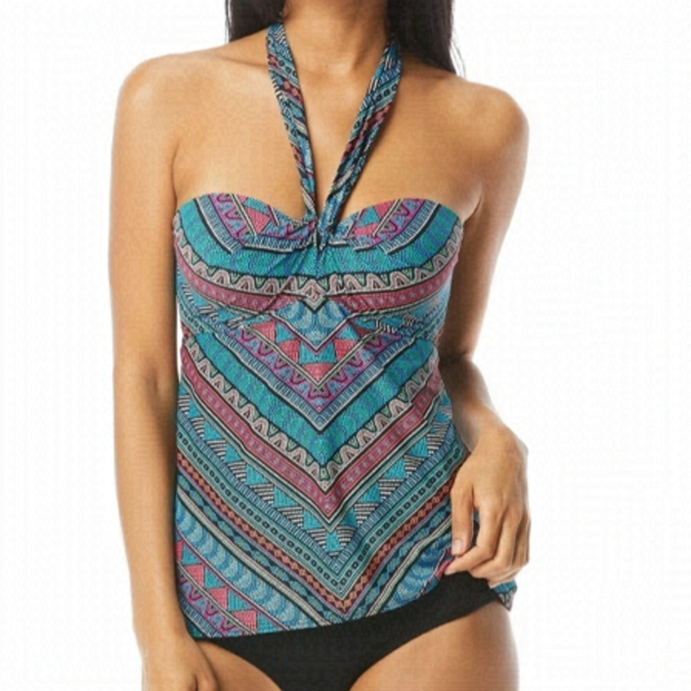 NWT Coco Reef Five Way Bra Sized Underwire Tankini Top - Santa Cruz